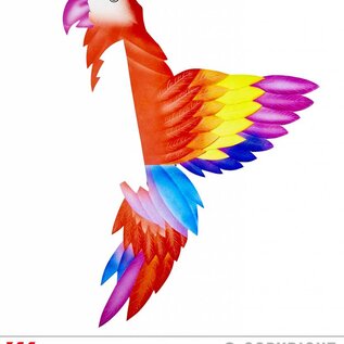 Pk 12 "HONEYCOMB PARROT" 38 cm