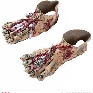 Pk  4 Pair of latex "ZOMBIE FEET"