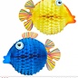 Pk 12 Set of "2 HONEYCOMB BALL FISH" 33 cm