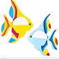 Pk 12 Set of "2 HONEYCOMB TROPICAL FISH" 25 cm