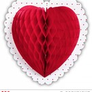 Pk 12 "HONEYCOMB HEART" Ø 25 cm