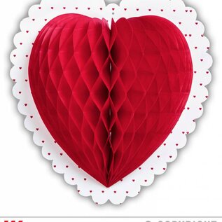 Pk 12 "HONEYCOMB HEART" Ø 25 cm