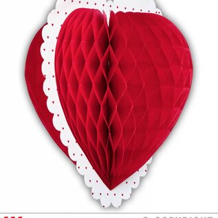 Pk 12 "HONEYCOMB HEART" Ø 25 cm