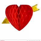 Pk 12 "HONEYCOMB HEART AND ARROW" Ø 13 cm