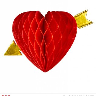 Pk 12 "HONEYCOMB HEART AND ARROW" Ø 13 cm