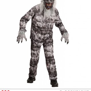 Pk  4 "WEREWOLF" (full head mask with plush hair, hands with plush hair)
