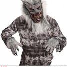 Pk  4 "WEREWOLF" (full head mask with plush hair, hands with plush hair)