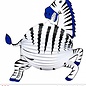 Pk 12 "ZEBRA LAMPION" 42 cm