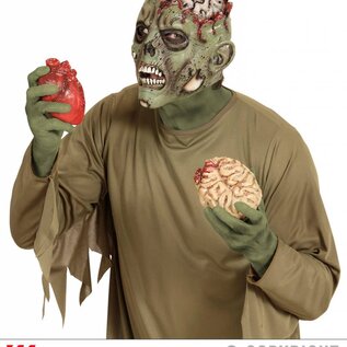 Pk  4 "BRAIN SURGERY ZOMBIE FULL HEAD MASK"