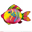 Pk 12 "TROPICAL FISH LAMPION" 40 cm