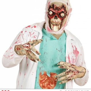 Pk  6 "ZOMBIE SKULL HALF FACE MASK"