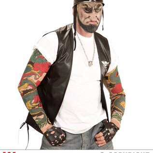 Pk  6 "OUTLAW BIKER HALF FACE MASK"