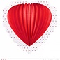 Pk 12 "RED HEART LAMPION" Ø 29 cm