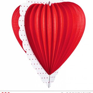 Pk 12 "RED HEART LAMPION" Ø 29 cm