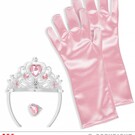 Pk 12 "PINK PRINCESS SET" (tiara, gloves, ring)