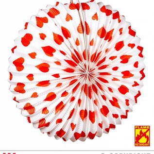 Pk 12 "RED HEARTS LAMPION" Ø 36 cm