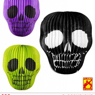 Pk 12 "SKULL LAMPION" Ø 25 cm - 3 colors ass.