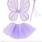 Pk  6 Lilac "MAGIC FAIRY" (tutu, wings, magic wand)