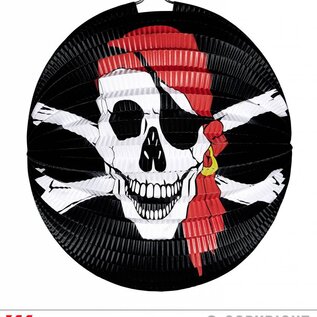 Pk 12 "PIRATE SKULL & CROSS BONES LAMPION" Ø 25 cm