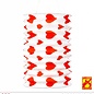 Pk 12 Set of "2 RED HEARTS LANTERNS" Ø 16 cm - h 28 cm
