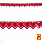 Pk 12 "RED HEART GARLAND" 4 m