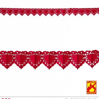 Pk 12 "RED HEART GARLAND" 4 m