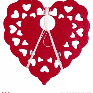 Pk 12 "RED HEART GARLAND" 4 m
