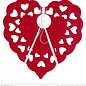 Pk 12 "RED HEART GARLAND" 4 m