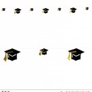 Pk 12 "GRADUATE HAT GARLAND" 4 m