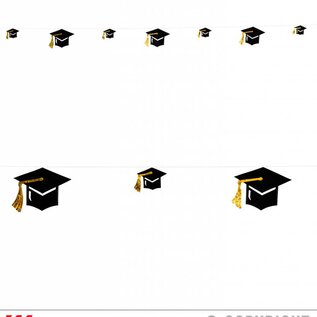 Pk 12 "GRADUATE HAT GARLAND" 4 m