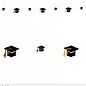 Pk 12 "GRADUATE HAT GARLAND" 4 m