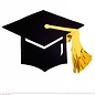 Pk 12 "GRADUATE HAT GARLAND" 4 m