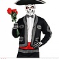 Pk  6 Adjustable satin "DIA DE LOS MUERTOS BOW TIE"