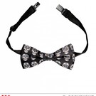 Pk  6 Adjustable satin "DIA DE LOS MUERTOS BOW TIE"