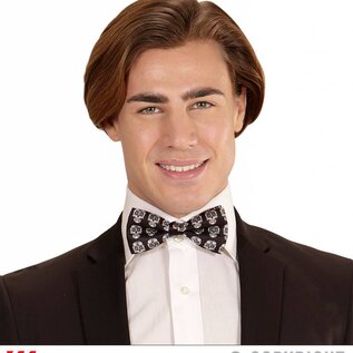 Pk  6 Adjustable satin "DIA DE LOS MUERTOS BOW TIE"