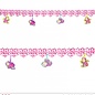 Pk 12 "PRINTED PINK HEARTS GARLAND WITH BABIES" 3 m