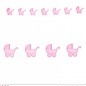 Pk 12 "PINK BABY STROLLER GARLAND" 2,75 m