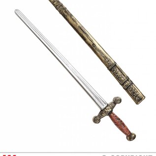 Pk 12 "OLD TIME KNIGHT SWORD WITH SCABBARD" 75 cm