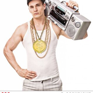 Pk  6 "HIP HOP NECKLACE" 58 cm