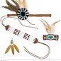 Pk  4 "INDIAN" (headband, earring, necklace, bracelet)