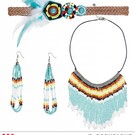 Pk  4 "INDIAN" (headband, earrings, necklace)