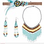 Pk  4 "INDIAN" (headband, earrings, necklace)