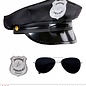 Pk  6 "POLICE OFFICER SET" (hat, glasses, badge)