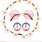 Pk  6 "HIPPIE" (flower headband, earrings, glasses)