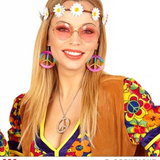 Pk  6 "HIPPIE" (flower headband, earrings, glasses)
