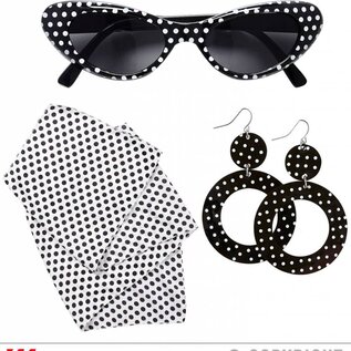 Pk  6 "50s LADY" (glasses, earrings, neck scarf)