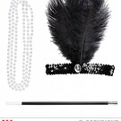 Pk  6 "FLAPPER" (sequin headband, necklace, cigarette holder)