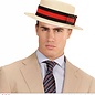 Pk  6 Straw "DELUXE BOATER HAT"
