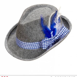 Pk  6 Felt "BAVARIAN FEDORA WITH FEATHERS"
