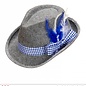 Pk  6 Felt "BAVARIAN FEDORA WITH FEATHERS"